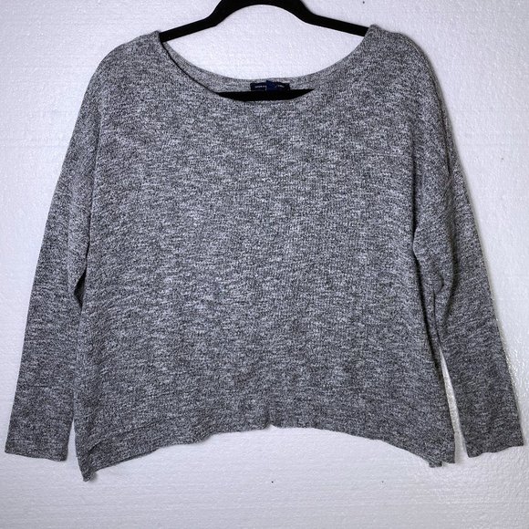 American Eagle M Gray Tulip Hem Oversized Sweater - Picture 1 of 10